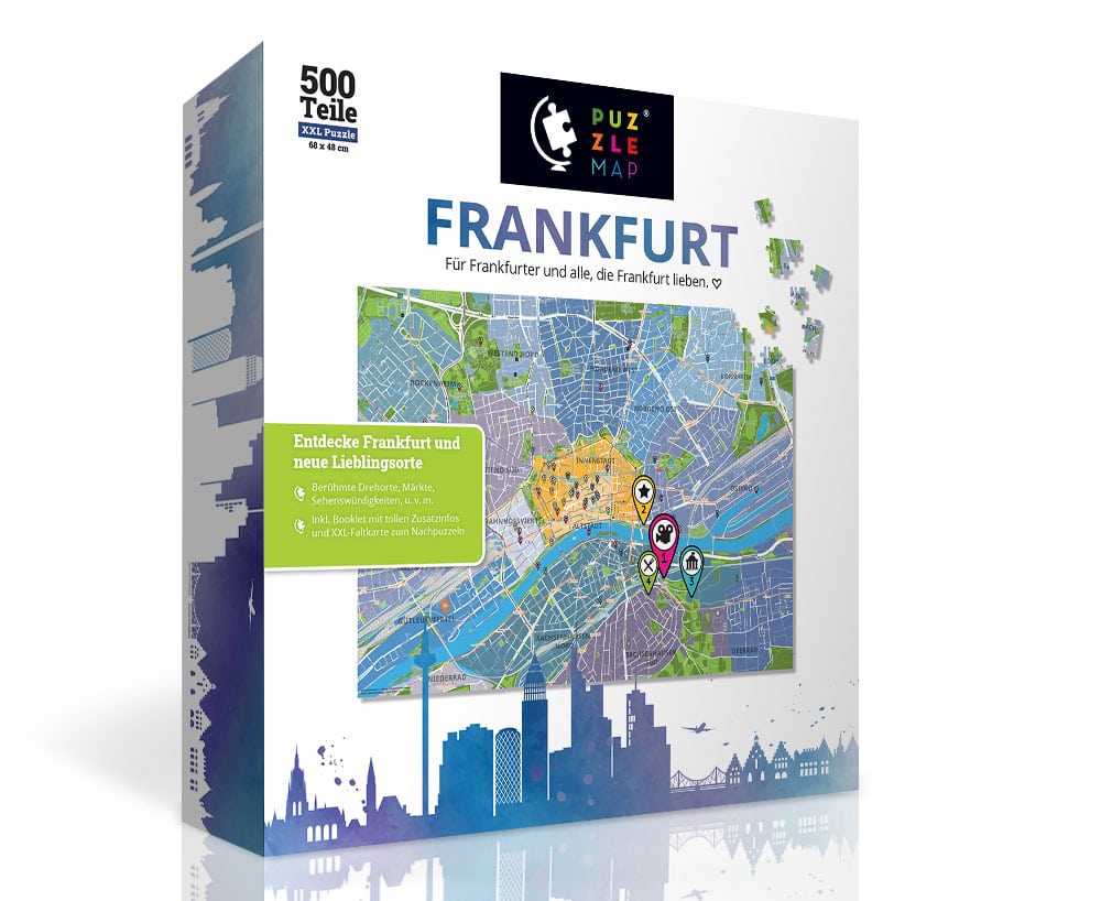City Puzzle,Stadtplan Paris als 500 Teile-Puzzle Stadtplanpuzzle Paris 